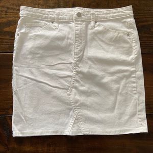 White Denim Skirt
